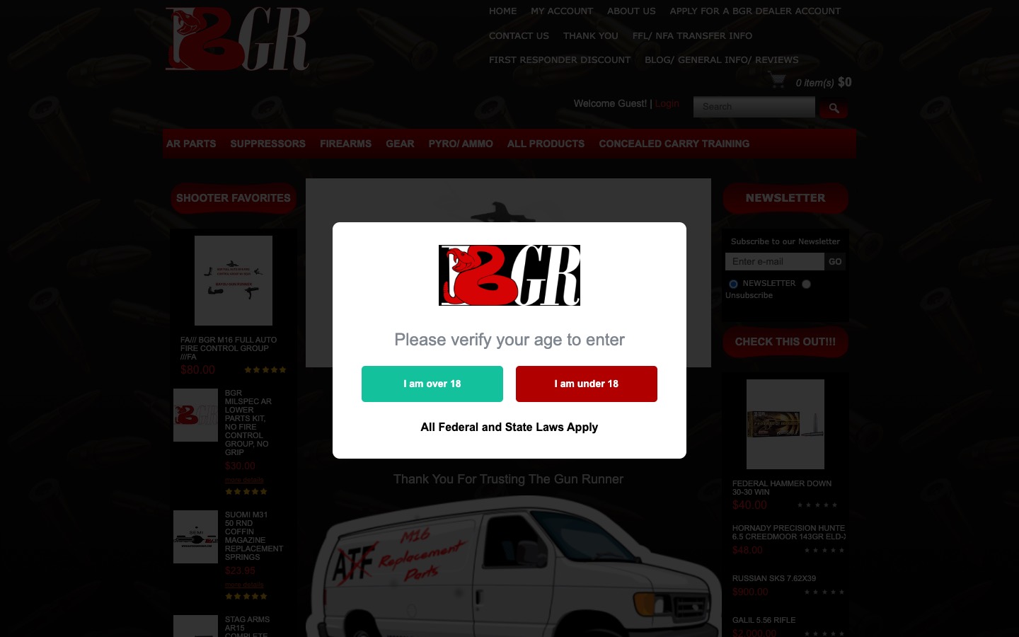 The current homepage